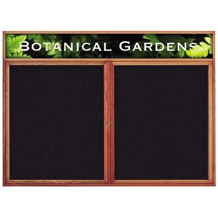 United Visual Products Single Door Indoor Enclosed Easy Tack Bo UV302EZ-MARBLE-BLACK